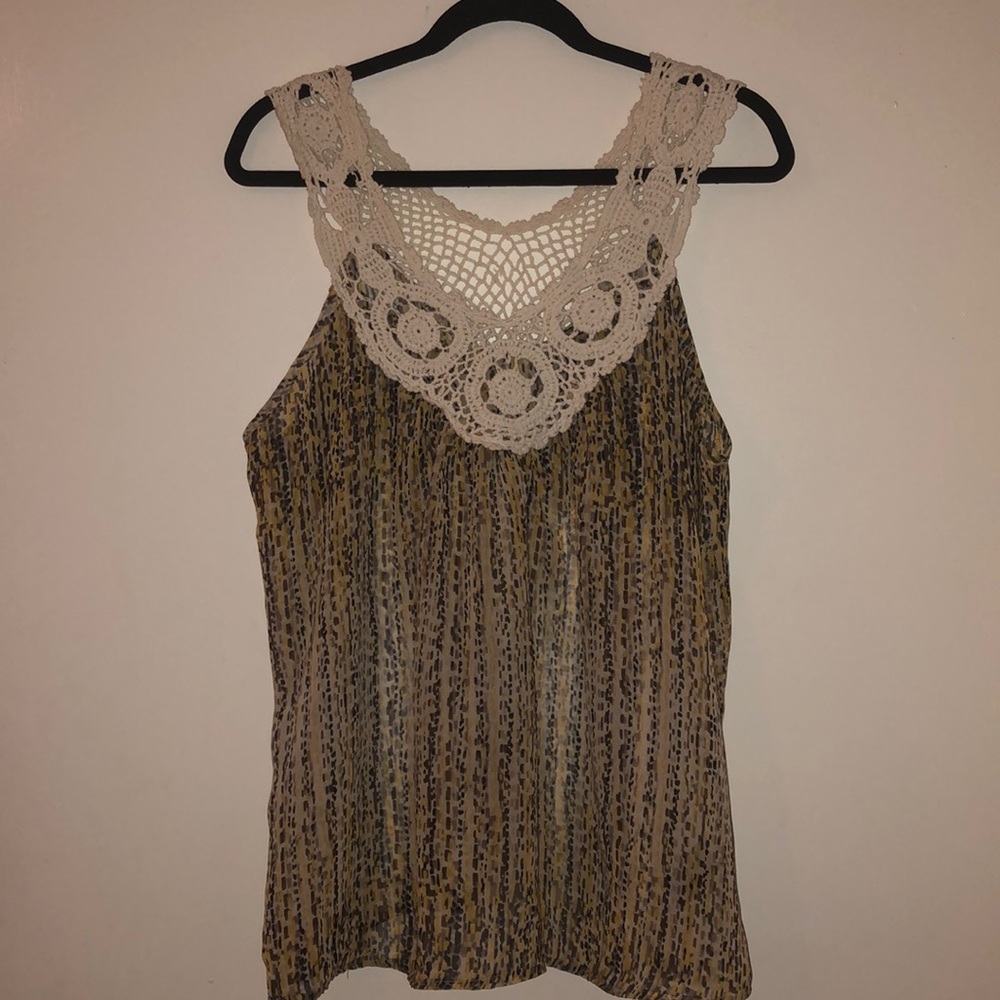 Crochet Strap Printed Top ⭐️